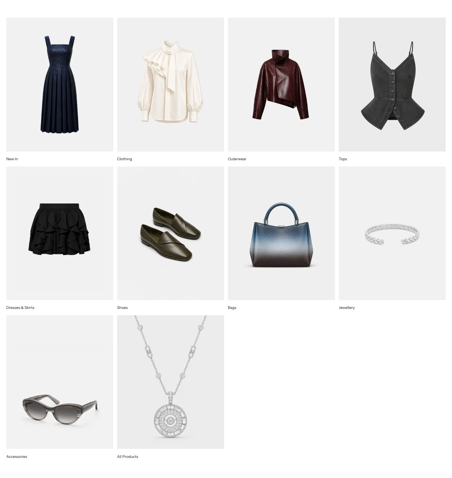 A grid of collection cards from the Lookbook page.