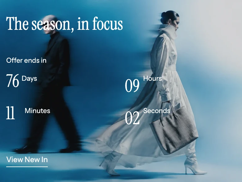 Promotion countdown on mobile with the timer in two rows over the campaign image.